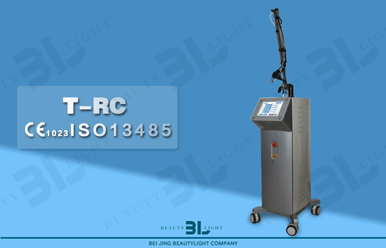 RF excited CO2 fractional laser machine T-RC for acne scar removal skin rejuvenation charring