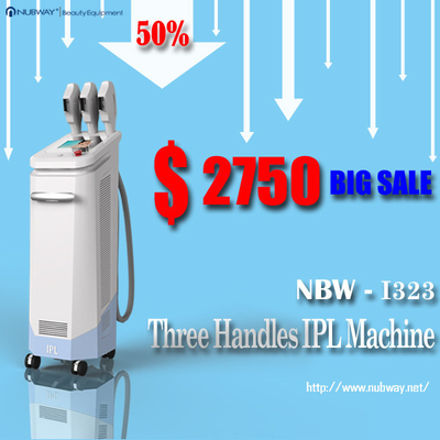 Hottest! 50% discounts off! newest 3 handles multifunctional IPL skin rejuvenation machine