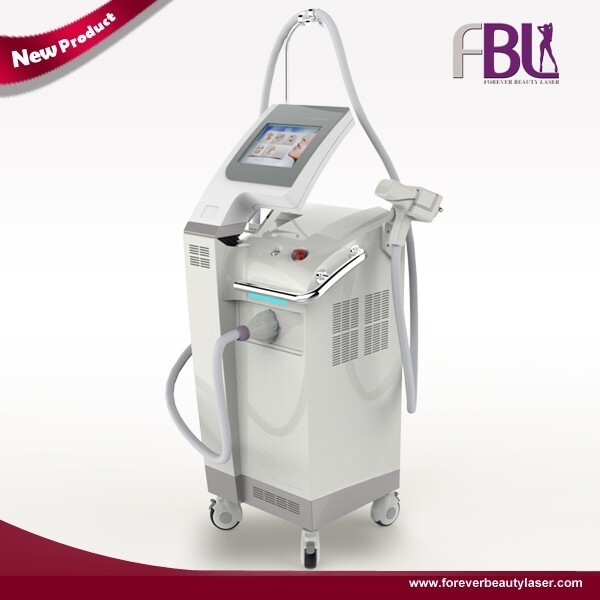 Stationary Long Pulse IPL Hair Removal Machines Nd Yag Laser 10.4 Inch Touch Screen